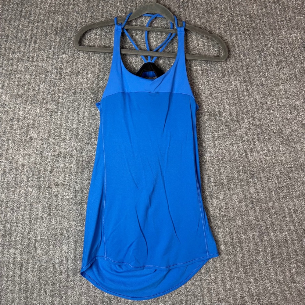 Lululemon Tank Top Womens 6 Blue  Strappy Racerback Yoga Activewear